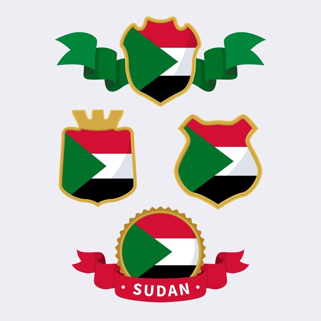 Hand drawn sudan national emblems