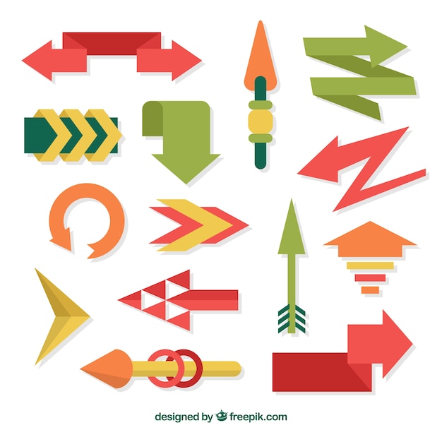 Free vector infographic arrows pack