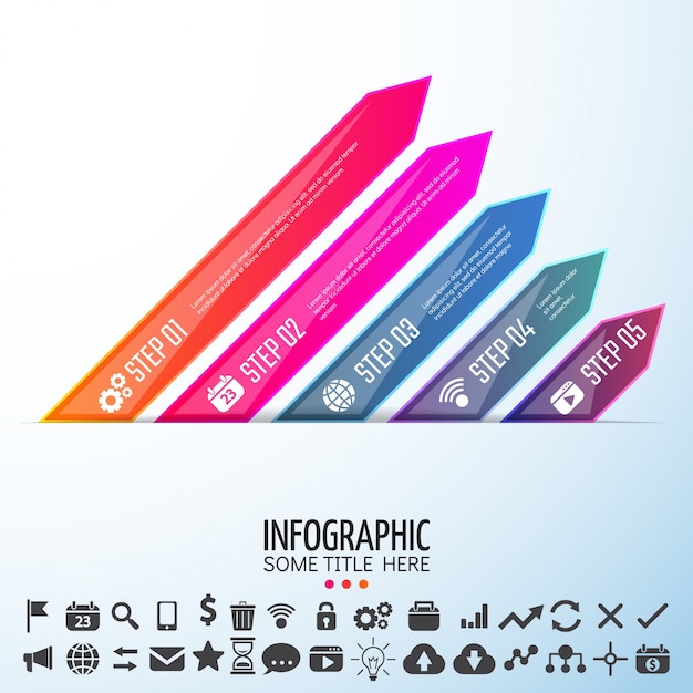 Бесплатное векторное изображение Шаблон дизайна инфографики