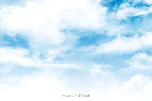 Lovely watercolor clouds background