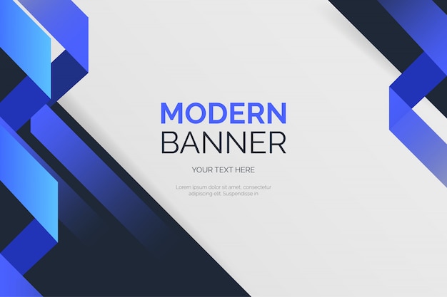 Free vector modern background template with blue shapes