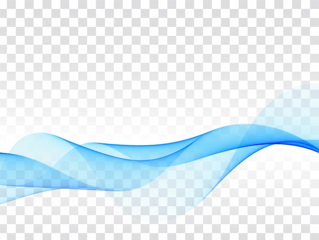 Бесплатное векторное изображение Современная синяя волна стильный прозрачный фон вектор