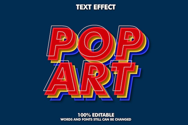 Free vector modern pop art text effect