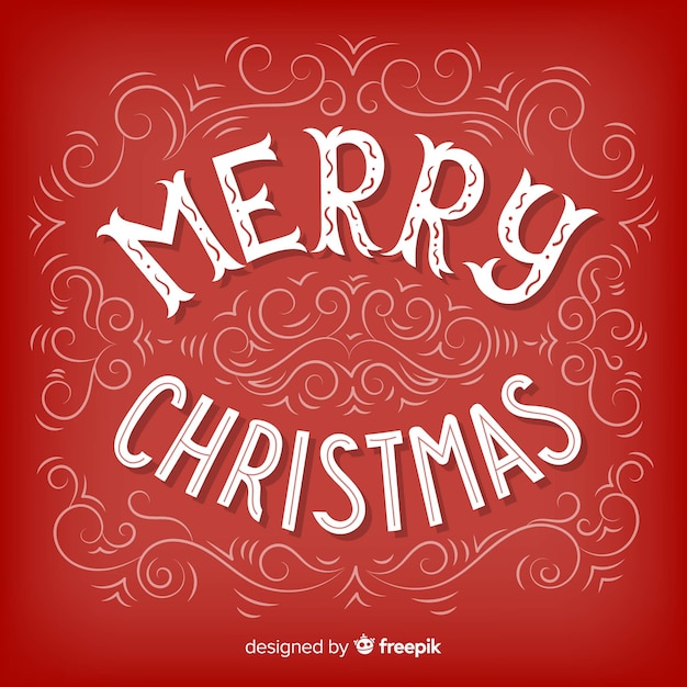 Бесплатное векторное изображение Веселая рождественская надпись