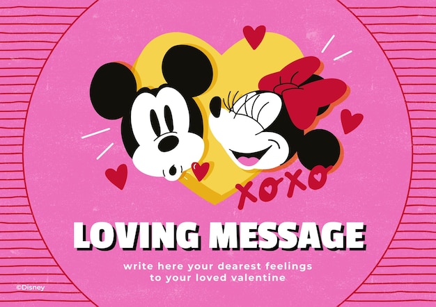 Mickey and Minnie Mouse Valentines Day Card