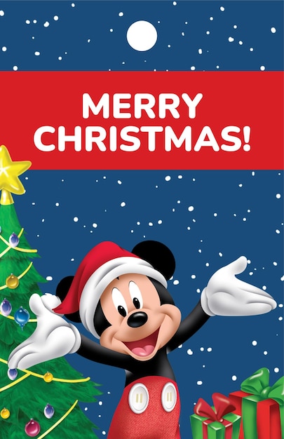 Mickey Mouse and Friends Christmas Gift Tag