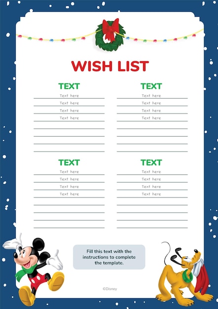Mickey Mouse and Friends Christmas Wish List