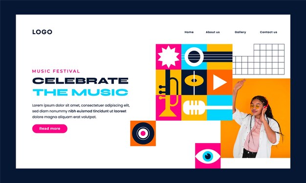 Дизайн шаблона музыкального фестиваля