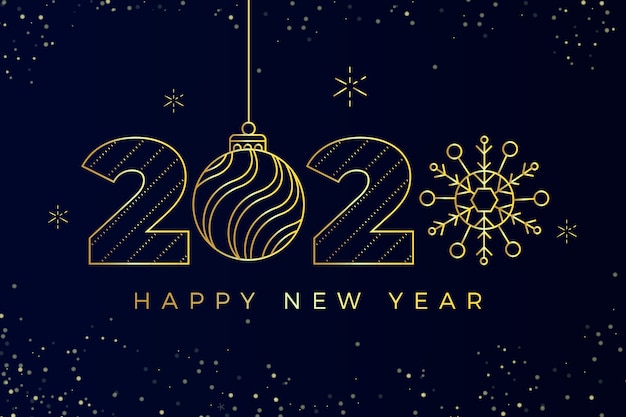 Бесплатное векторное изображение Новый год 2020 фон в стиле структуры