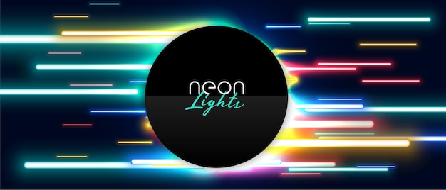 Free vector neon led light show banner design