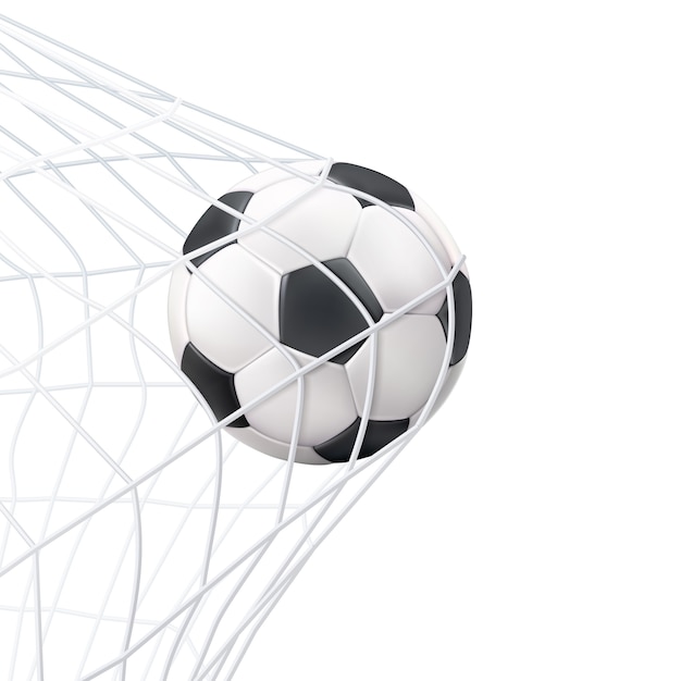 Футбольный мяч в сети пиктограмма