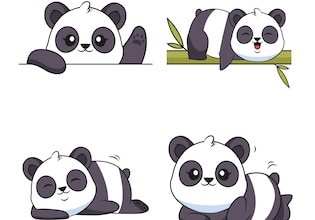 панда рисунок