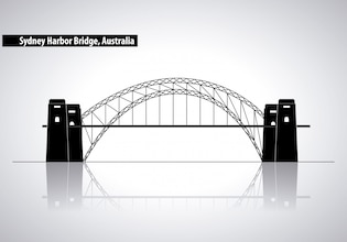 silhouette ponte