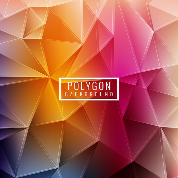 Free vector polygonal background with colorful shapes