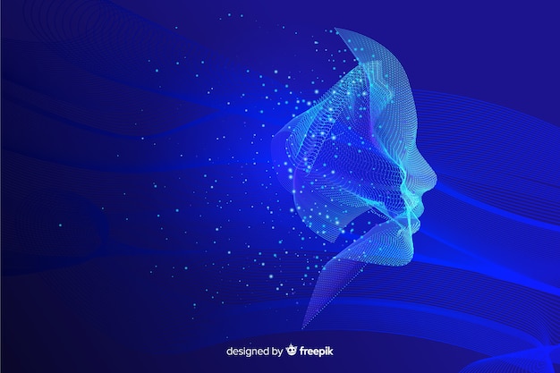 Free vector particle face background