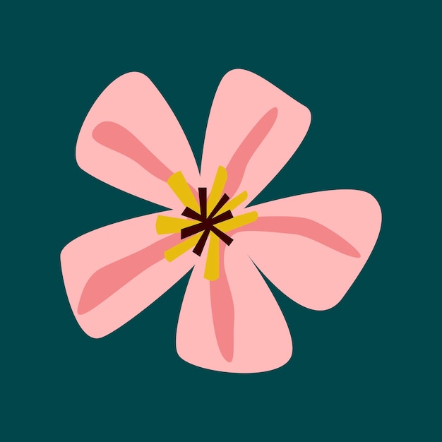 Free vector pink cherry blossom element vector