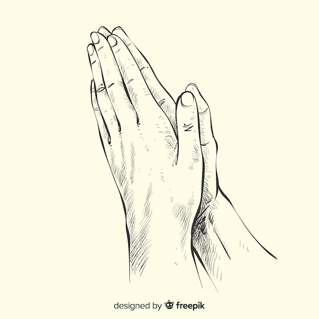 Free vector praying hands background