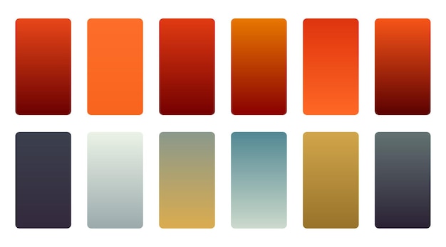 Free vector precious color gradients swatch set
