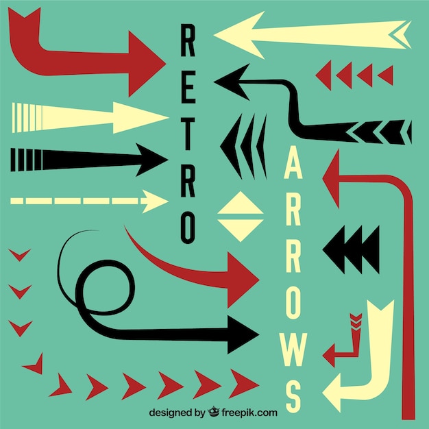 Free vector retro arrows
