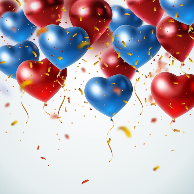 Бесплатное векторное изображение Реалистичные летающие воздушные шары
