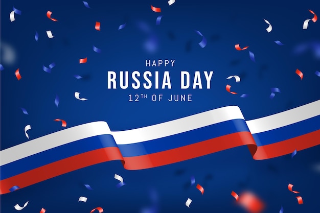 Бесплатное векторное изображение Реалистичная иллюстрация дня россии
