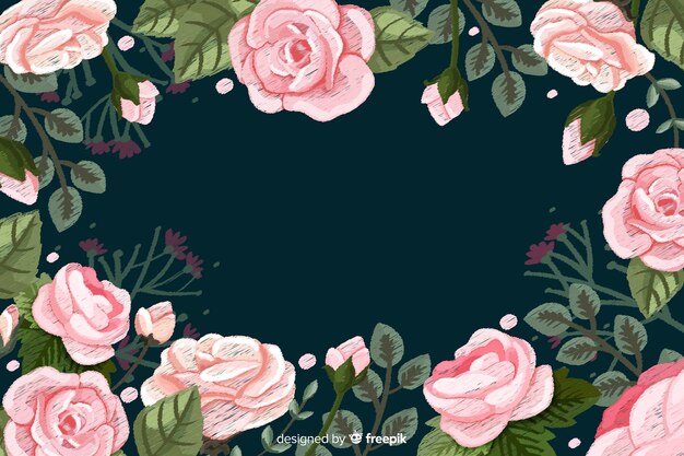 Реалистичные розы цветочный фон вышивки