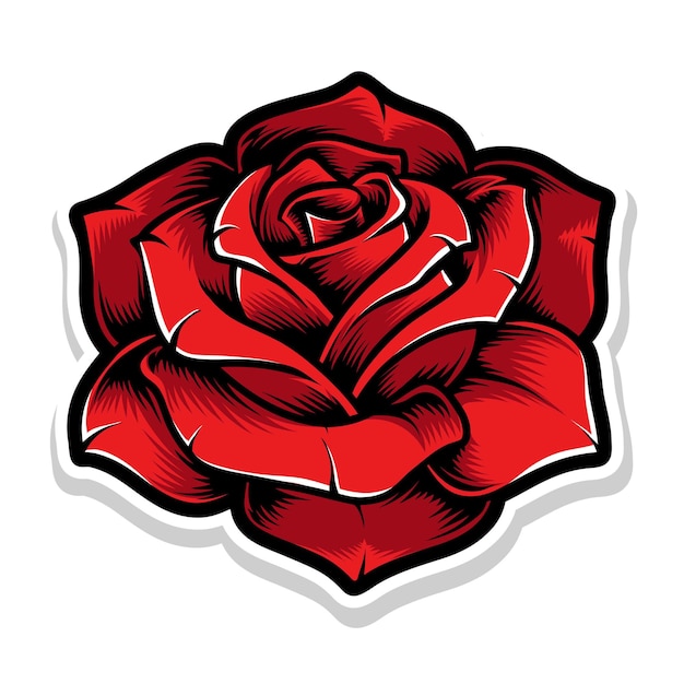 Бесплатное векторное изображение Красная роза