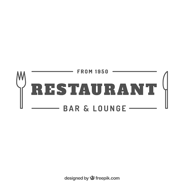 Бесплатное векторное изображение Ресторан логотип