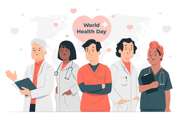 Иллюстрация концепции всемирного дня здоровья