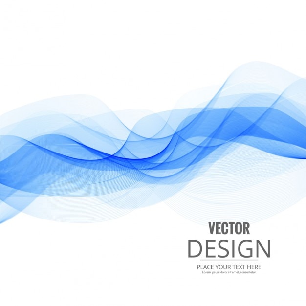 Бесплатное векторное изображение Современные синий фон волна