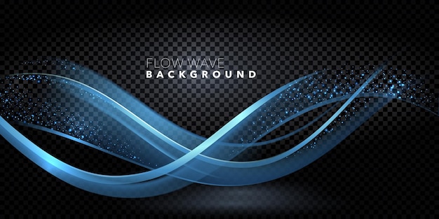 Free vector vector abstract shiny color blue wave design with bokeh lights