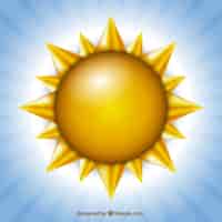 Бесплатное векторное изображение Желтый солнце