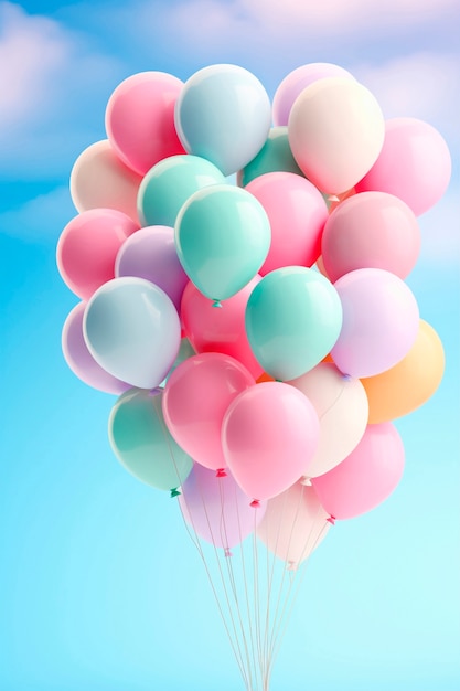 Бесплатное фото 3d воздушные шары для карнавала