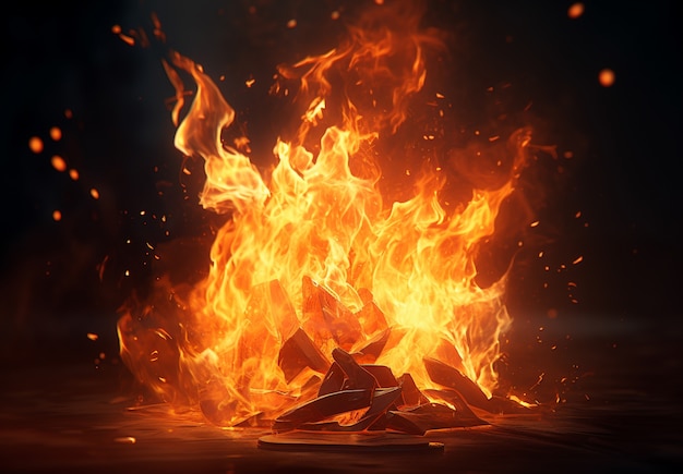無料写真 3dの炎で燃える