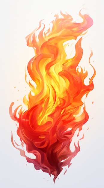 Free photo 3d fire with flames