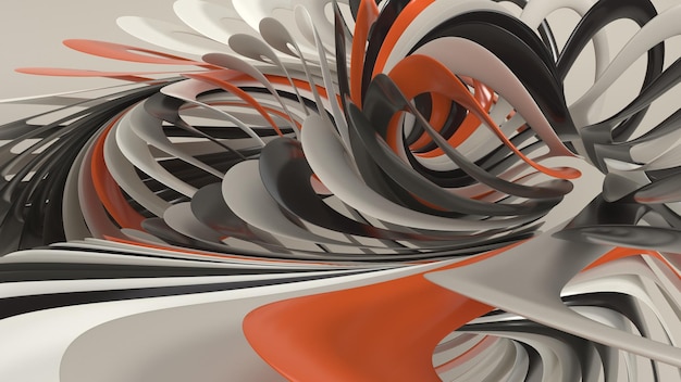 Free photo 3d geometric abstract twist background