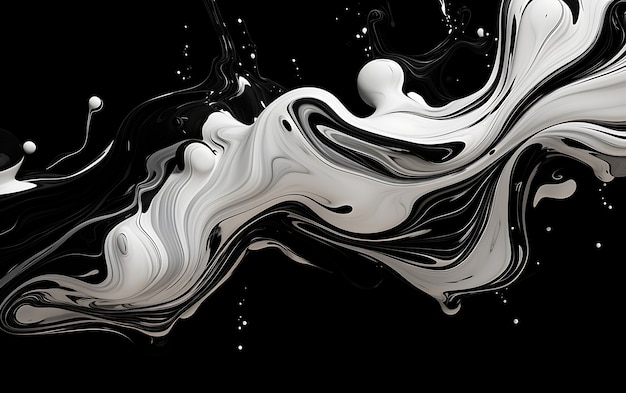 Free photo 3d rendering of abstract black and white background