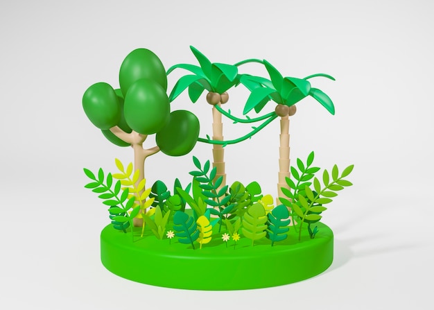 Free photo 3d rendering of ecosystem