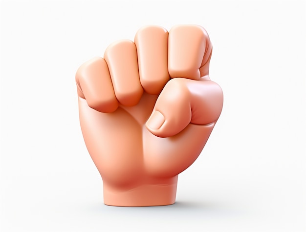 3d rendering of hand holding fist