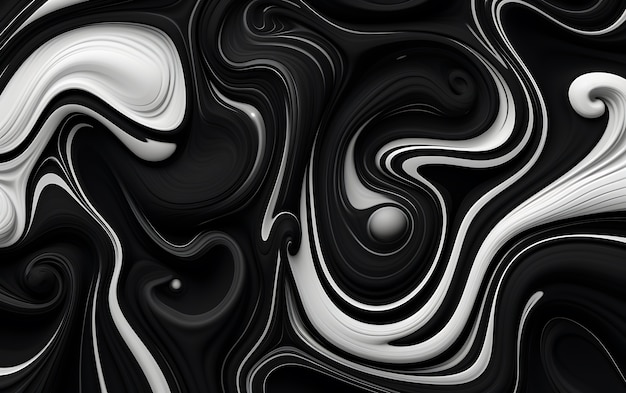 Бесплатное фото 3d-рендеринг абстрактного черно-белого фона