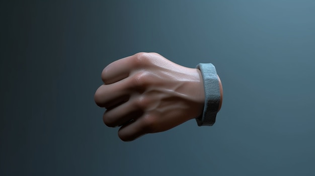 Бесплатное фото 3d-рендеринг руки, держащей браслет