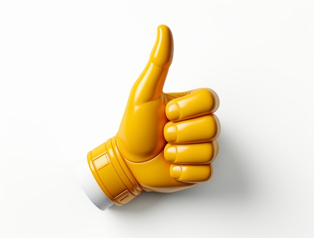 Бесплатное фото 3d-рендеринг руки, показывающей большой палец вверх