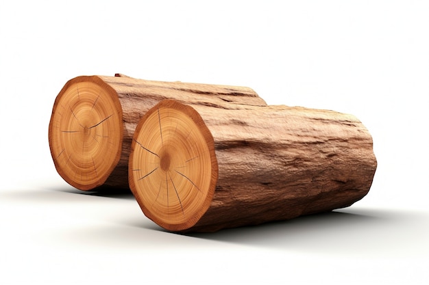 Бесплатное фото 3d-рендеринг деревянных бревен