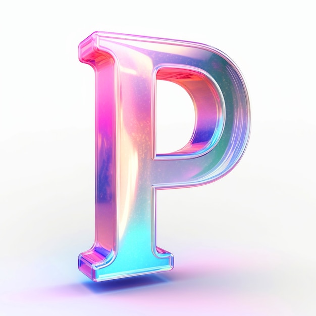 Free photo 3d rendering of letter p