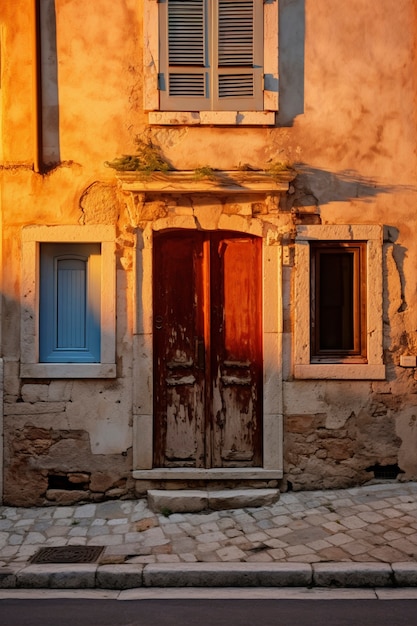 Free photo 3d rendering of mediterranean door