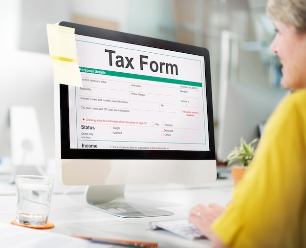 Free photo tax credits claim return deduction refund concept