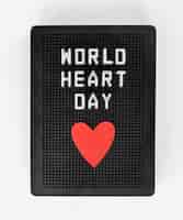 Foto gratuita vista dall'alto del cuore per la giornata mondiale del cuore