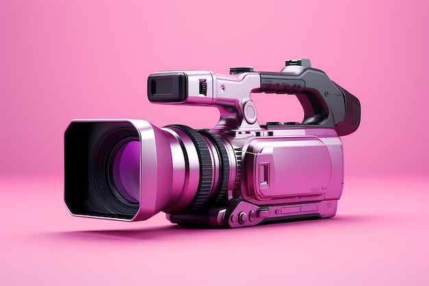 Бесплатное фото Вид на 3d дорогую высокотехнологичную кинокамеру