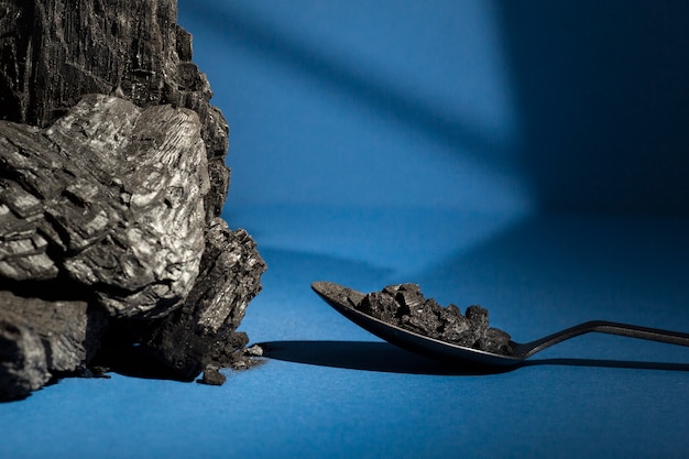 Бесплатное фото Вид на природный уголь