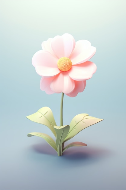 무료 사진 아름다운 추상 3d 꽃의 보기